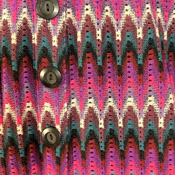 Free People Retro 60s 70s Open Knit Crochet Chevron Micro Mini Skirt Medium - Picture 6 of 10